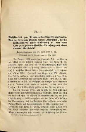 Entscheidungen des Preußischen Oberverwaltungsgerichts, 10. 1884