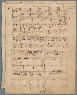 Duets; vl, pf; op. 84 - BSB Mus.Schott.Ha 12657-3