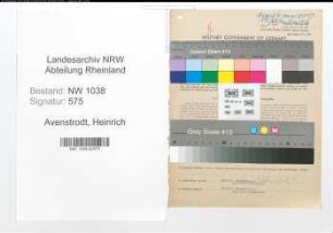 Entnazifizierung Heinrich Avenstrodt , geb. 13.02.1904 (Schlosser)