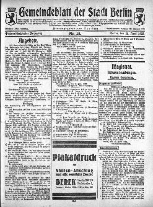 1925,25: Nr. 25, 21. Juni 1925
