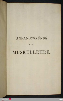 Anfangsgründe der Muskellehre