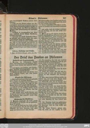 Der Brief des Paulus an Philemon