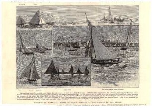 Yachting in Australia: Scenes in Sydney Harbour at the opening of the season ("Isea", "Sydney", "Jolanthe", "Squadron")