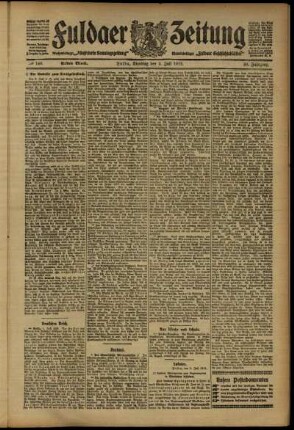 Erste Ausgabe vom Dienstag, den 02. Juli 1912.