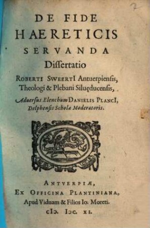 De Fide Haereticis Servanda Dissertatio