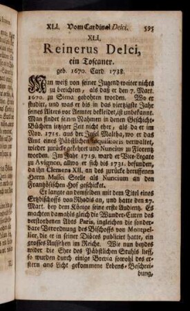 595-599, XLI. Reinerus Delci