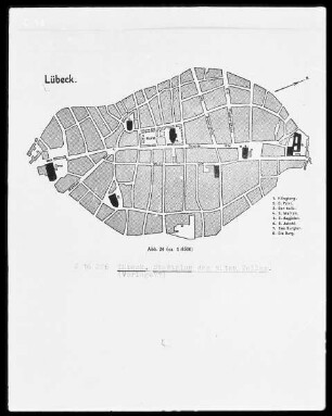 Lübeck, Stadtplan des alten Teiles