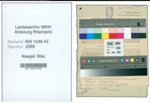 Entnazifizierung Max Naegel , geb. 30.08.1899 (Dreher)