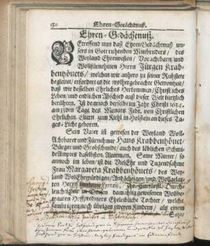 Ehren-Gedächtnuß.