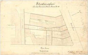Billing, Hermann; Karlsruhe, Kaiserstr. 165; Geschäftshaus des Hofjuweliers Ludwig Bertsch, Umbau - Lageplan