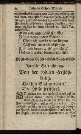 Fünffte Betrachtung. Von der Höllen Zerstöhrung.