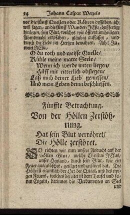 Fünffte Betrachtung. Von der Höllen Zerstöhrung.