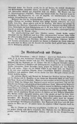 In Nordfrankreich und Belgien.