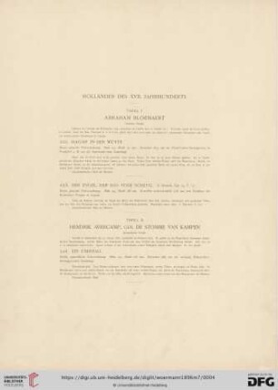 Holländer des XVII. Jahrhunderts