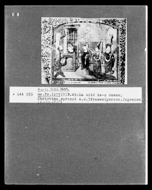 La cité des dames, Folio ?, Christine spricht mit den drei Frauen