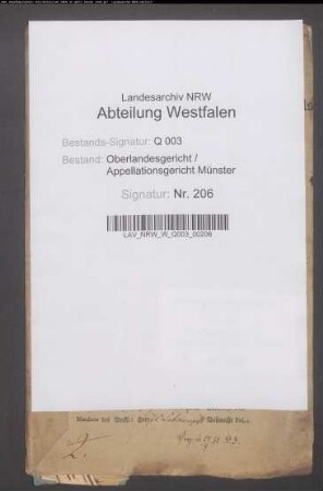 Kreditoren der Droste Nienbergschen Konkursmasse ./. Konkursmasse (Droste zu Erwitte, Droste Senden, von Ascheberg u.a.)