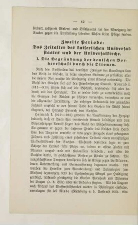 1. Die Begründung der deutschen Vorherrschaft durch die Ottonen