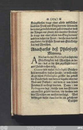 Anacharsis deß Philosophi Meynung.