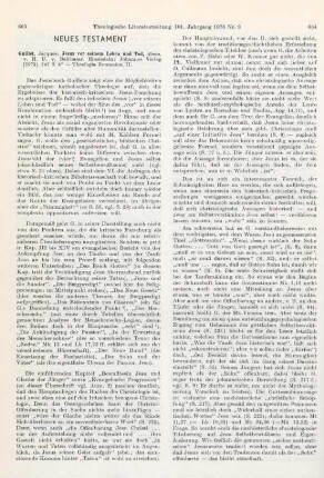663-665 [Rezension] Guillet, Jacques, Jesus vor seinem Leben und Tod