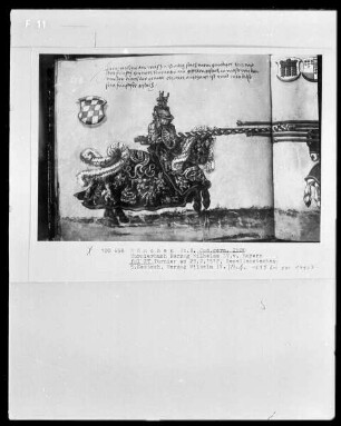 Turnierbuch Herzog Wilhelms 4. — Turnier am 29. Februar 1512, Folio 27-28