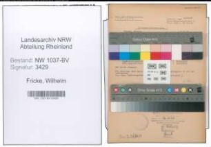 Entnazifizierung Wilhelm Fricke , geb. 10.01.1898 (Amtsrat)
