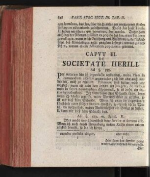Caput III. De Societate Herili