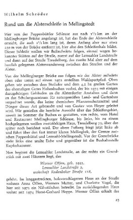 Rund um die Alsterschleife in Mellingstedt