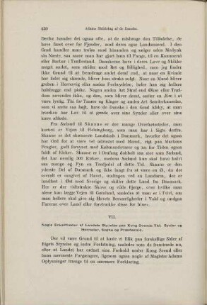 VII. Nogle Enkeltheder af Landets Styrelse paa Kong Svends Tid. Sysler og Herreder, Sogne og Præstekald.