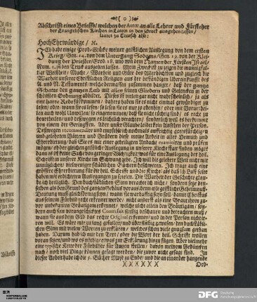 Abschrifft eines Brieffs...