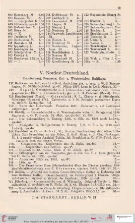 V. Nordost-Deutschland (Nr. 737-858)