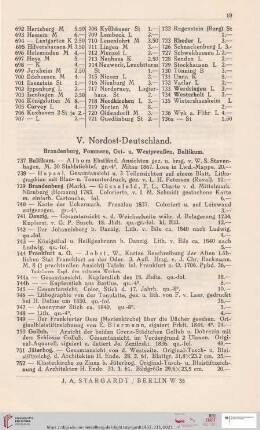 V. Nordost-Deutschland (Nr. 737-858)