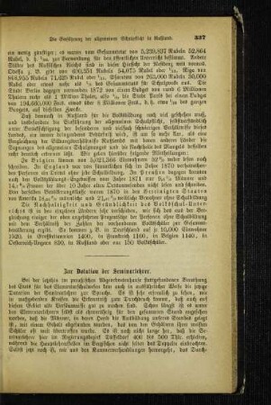 Zur Dotation der Seminarlehrer