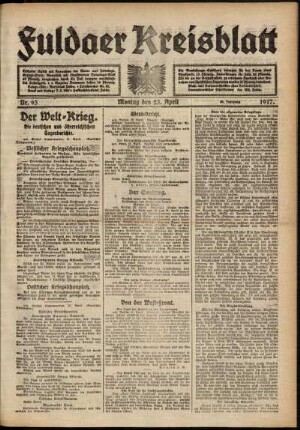 Ausgabe vom Montag, den 23. April 1917.