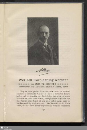 Wer soll Kochlehrling werden?