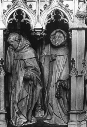 Dijon, Grabmal Philipp d. Kühnen; Zwei trauernde Mönche, Dijon, Musée des Beaux-Arts; Sluter, Claus; Jean de Marville; Werve, Claus de