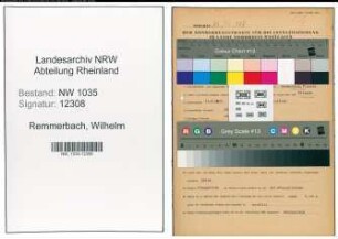 Entnazifizierung Wilhelm Remmerbach , geb. 14.03.1896 (Angestellter)