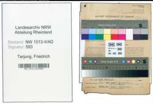 Entnazifizierung Friedrich Terjung , geb. 18.12.1891 (Wachmann)