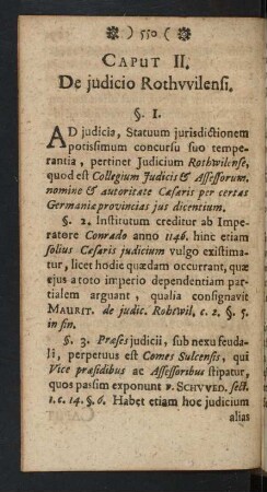 Caput II. De judicio Rothvvilensi.