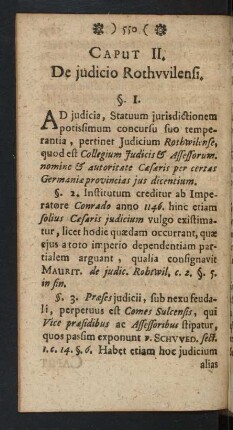 Caput II. De judicio Rothvvilensi.