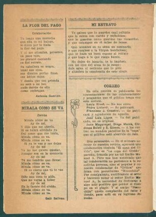 La flor del pago : Colaboración