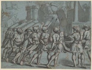 Der Fall Jerichos (nach einem Fresko Raffaels in Rom, Loggien des Vatikan)