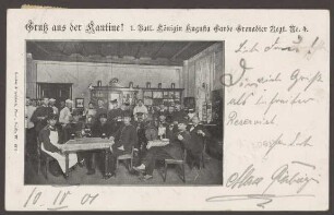 Ansichtskarte Königin Augusta Regiment, Kantine