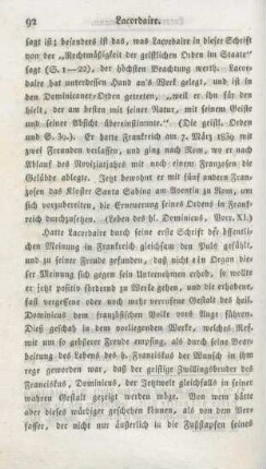 90-103 [Rezension] Lacordaire, Henri Dominique, Leben des heiligen Dominicus