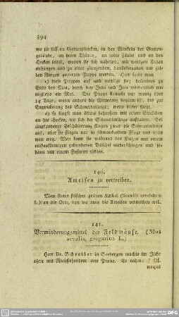 140. Ameisen zu vertreiben