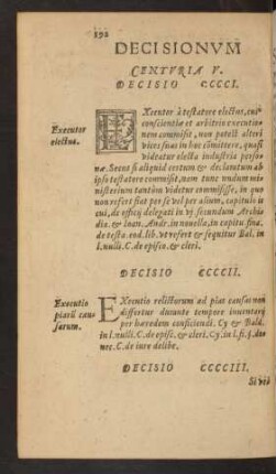 Decisionum Centuria V.