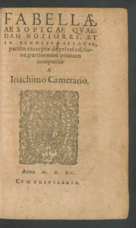 Fabellae Aesopicae Quaedam Notiores, Et In Scholis Usitatae, partim excerptae de priori editione, partim nunc primum compositae ...
