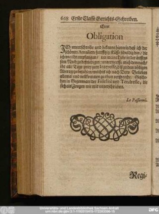 Eine Obligation