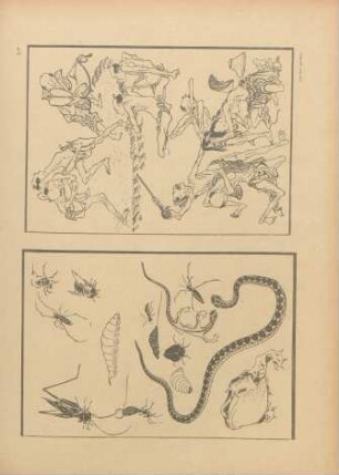 DE [Deux pages de la Mangua, par Hokusai]
