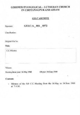 C.C. Minutes