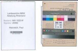 Entnazifizierung Paul Weinreich , geb. 25.06.1889 (Gastwirt)